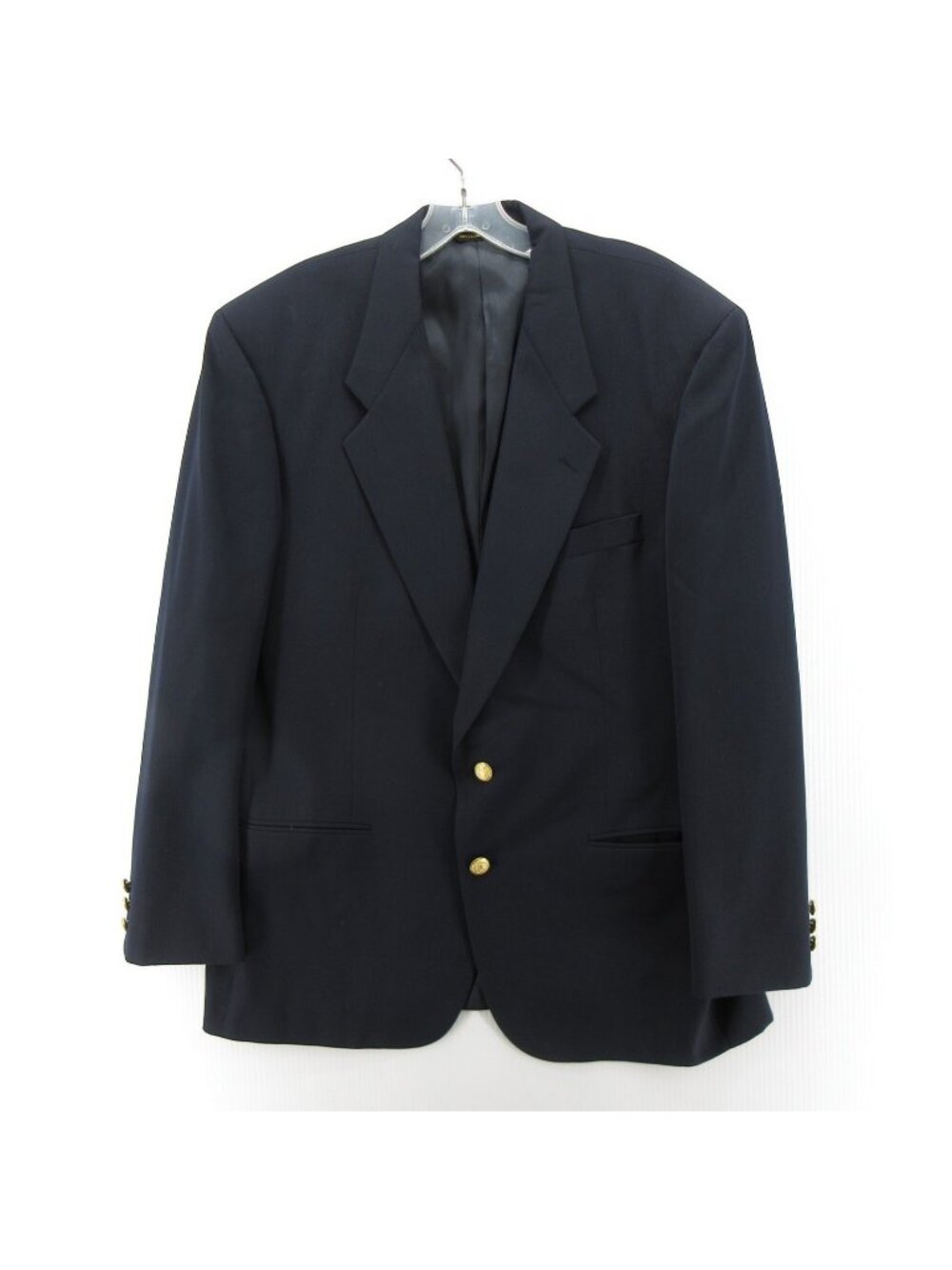VINTAGE Givenchy Monsieur Sport Coat 44 Navy Blazer Wool Gold Buttons